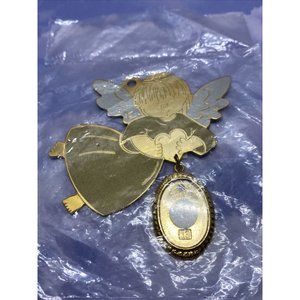 Vtg Gloria Duchin Angel Ornament Magnet Locket Frame – Heaven Sent – USA